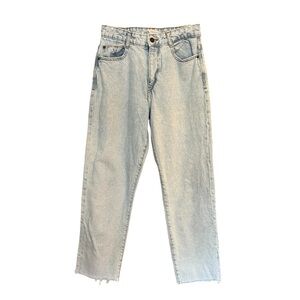 ZARA Light Wash Raw Hem Jeans | Size 4